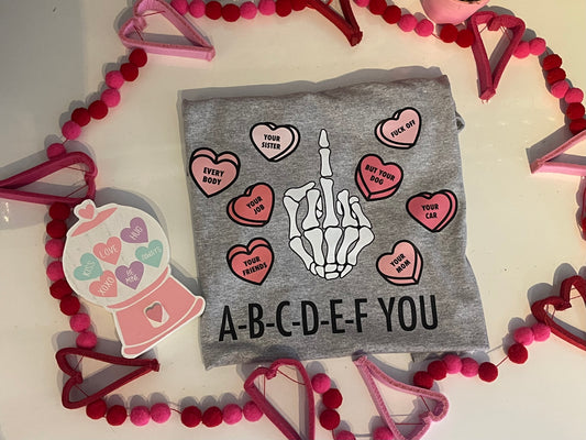 ABC FU Candy Hearts Crewneck